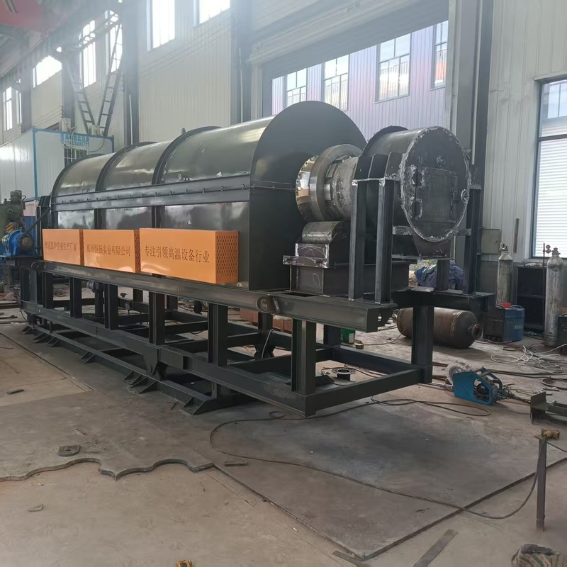 کوره دوار گرمایش الکتریکی غیرمستقیم برای عملیات حرارتی دمای بالا (1050 درجه سانتیگراد) با ظرفیت قابل تنظیم